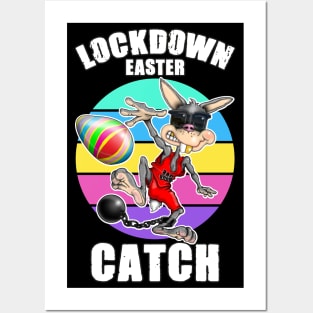 Lockdown Easter Funny Easter Bunny Posters and Art